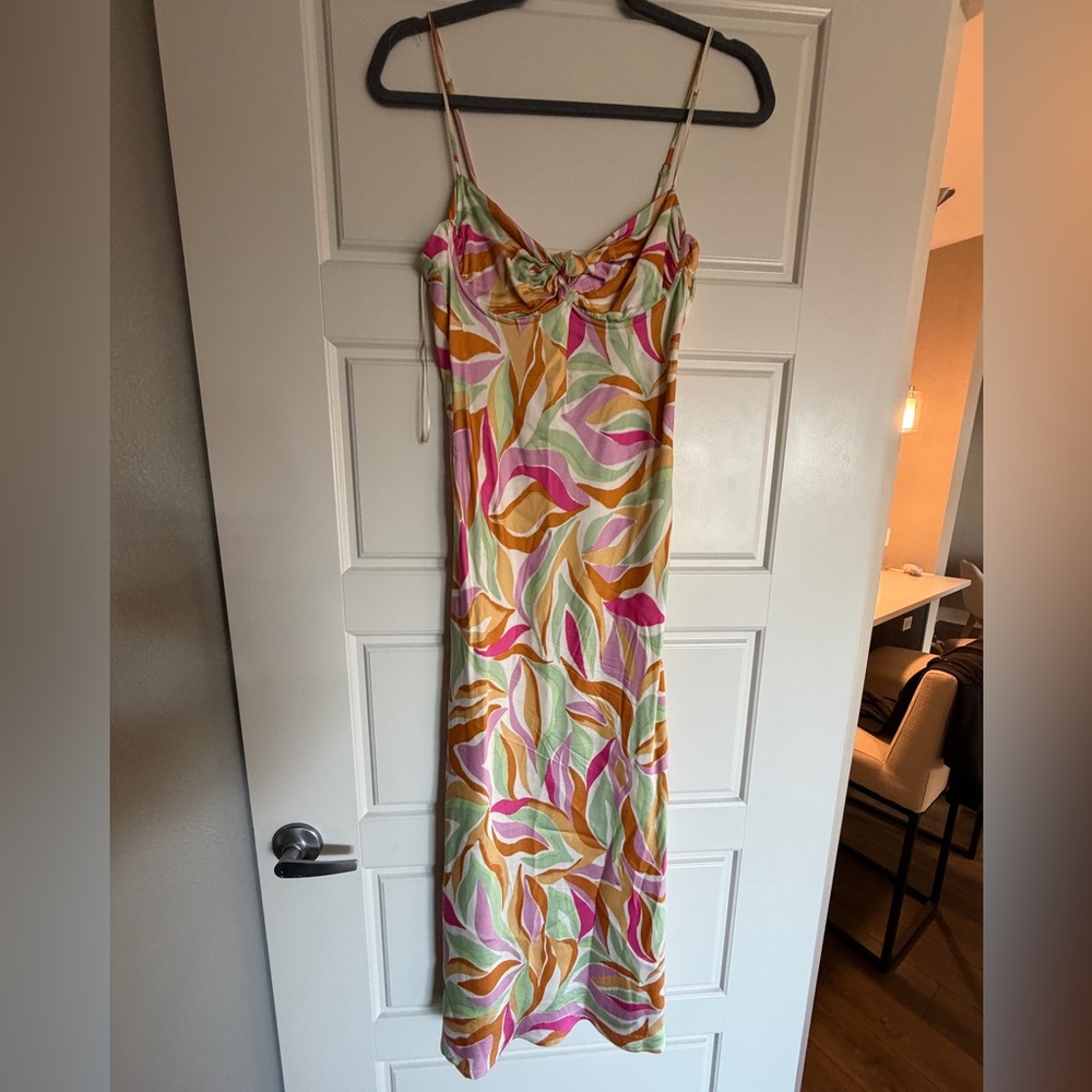 Astr Multicolor Striped Maxi Dress